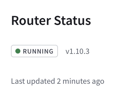 Router status for cloud supergraph