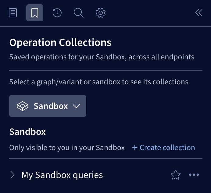 Operation collections in Apollo Sandbox