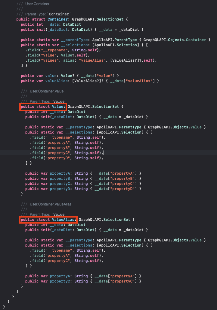 TypeNameConflict alias example code output