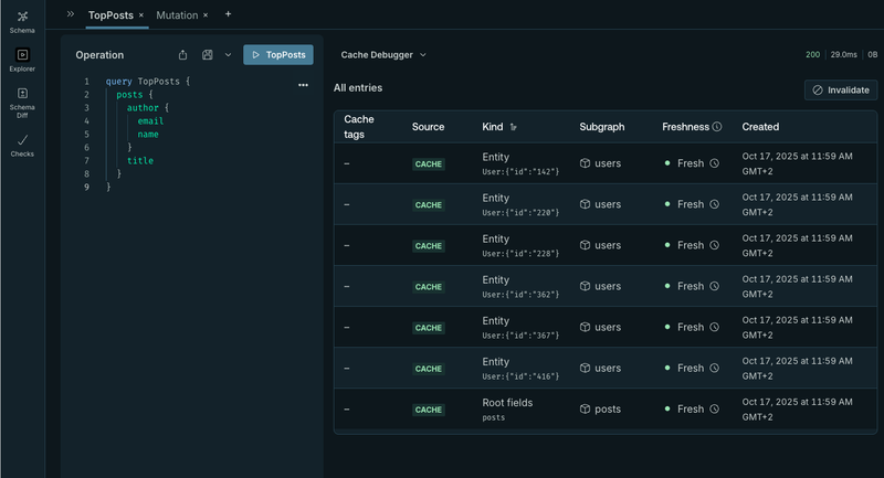 Response cache debugger example