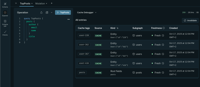 Response cache debugger example