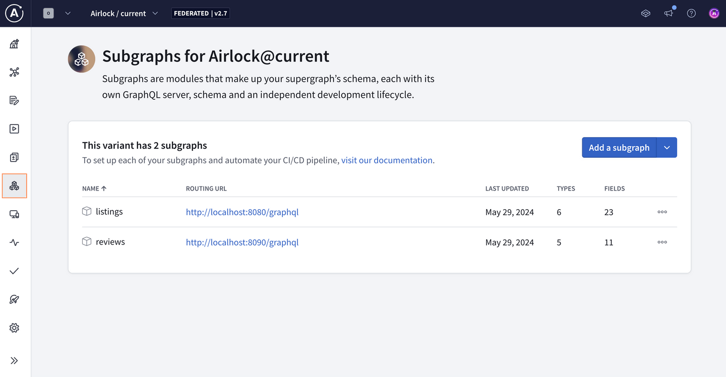 Adding a subgraph - GraphQL Tutorials