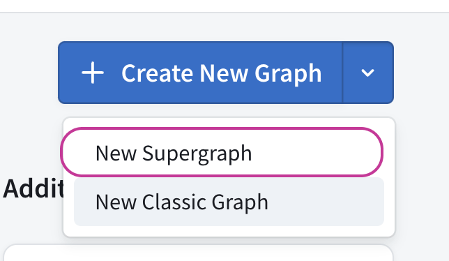 Select New supergraph option