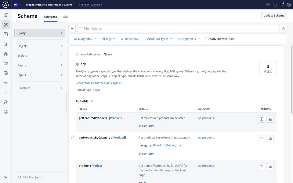 Apollo Studio Schema Viewer 