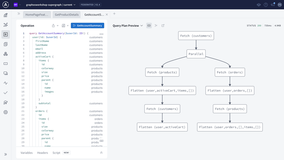 Multiple subgraphs Query Plan