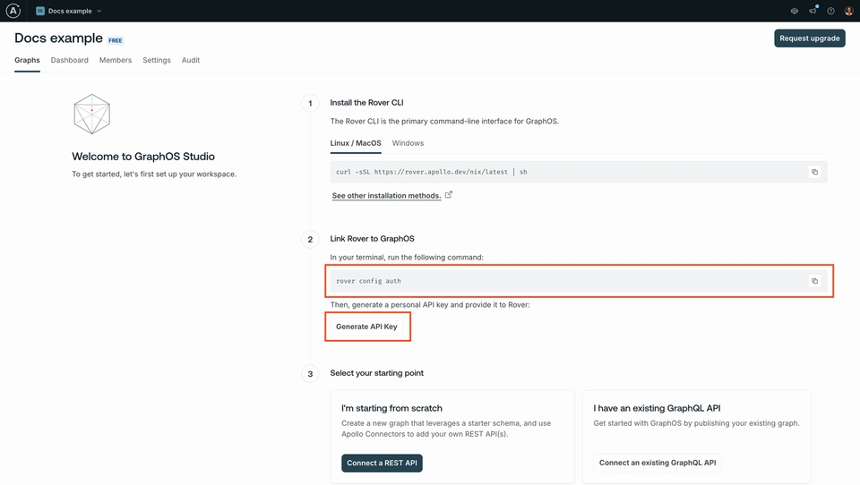 Generate key for rover config auth