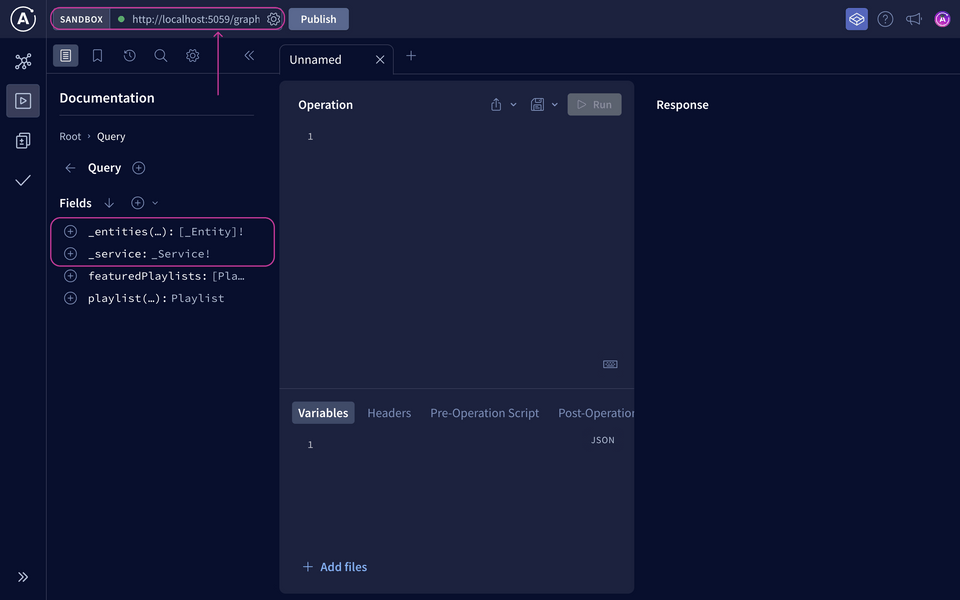 Explorer showing two new fields added for subgraph