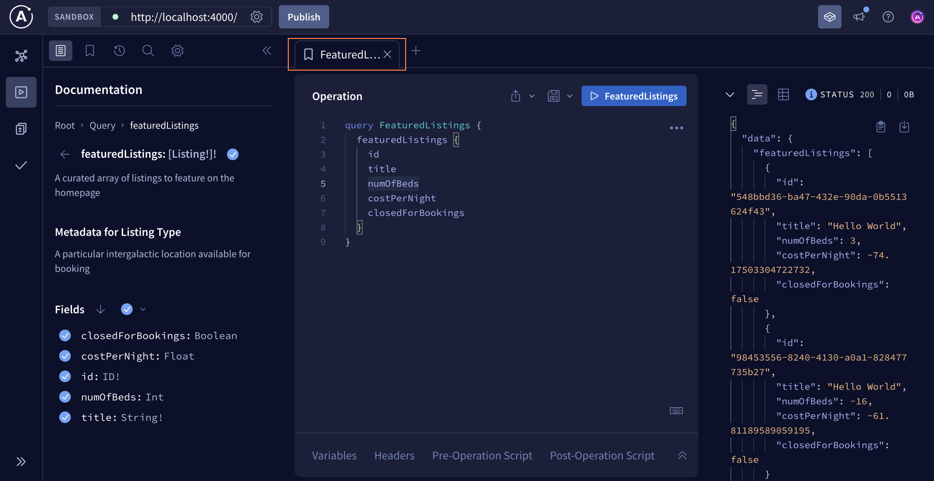 Query data through Apollo Sandbox Explorer - GraphQL Tutorials