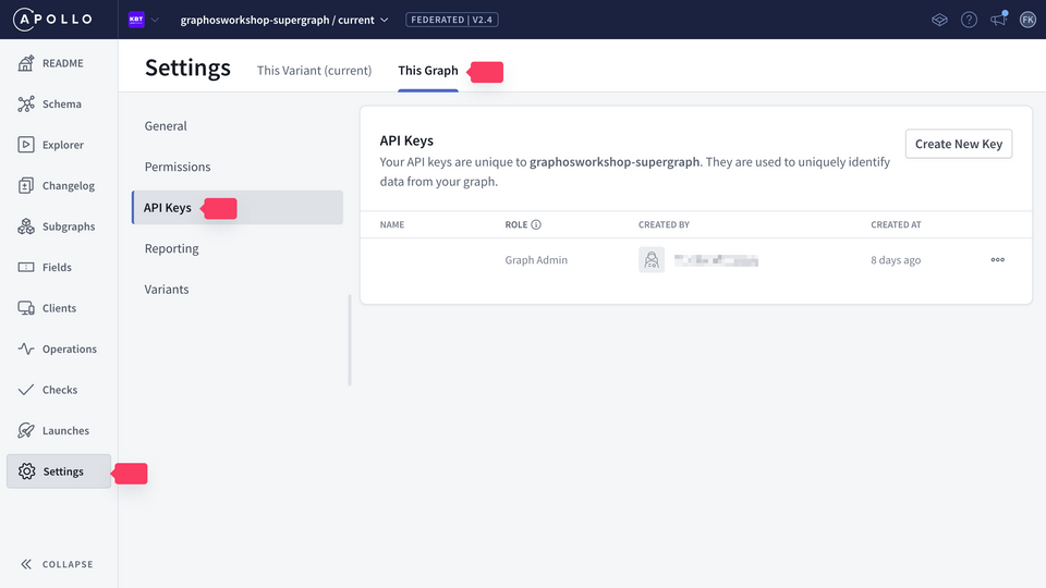 Create Apollo Key
