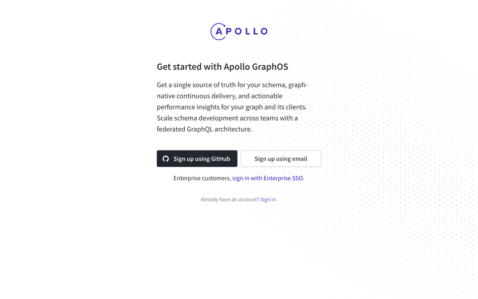 Apollo Studio Getting started screenshot