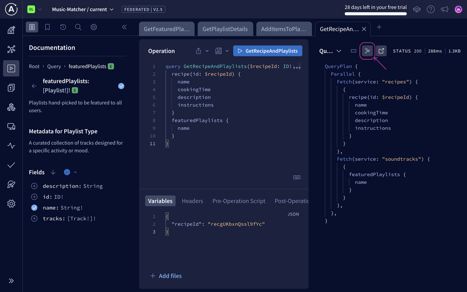 Query plan preview