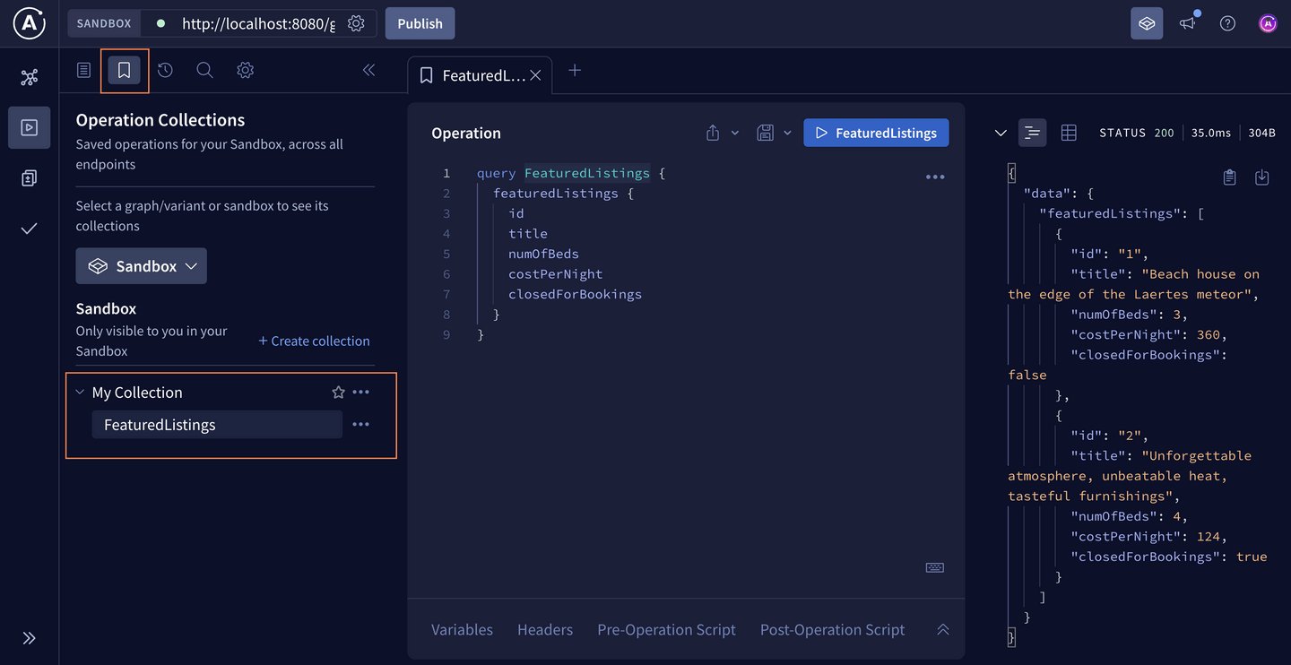 Query data through Apollo Sandbox Explorer - GraphQL Tutorials
