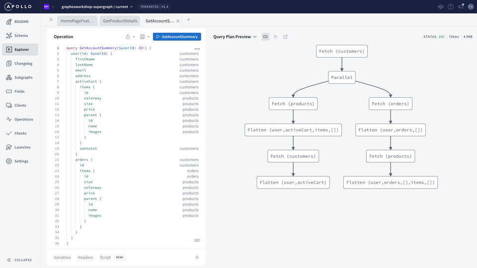 Querying multiple subgraphs