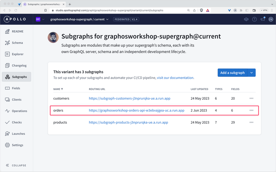 Studio Explorer Run query